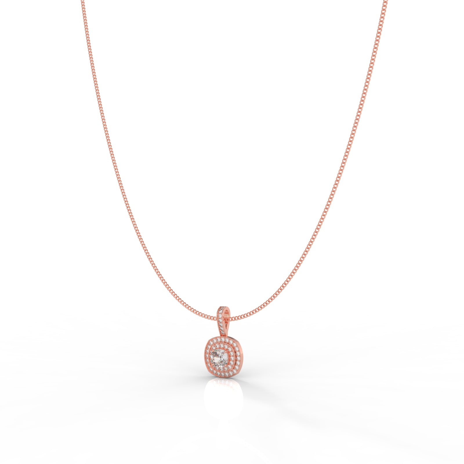 Prestigious Solitaire Pendant With Chain, Hallmarked 925 Sterling Silver - sitabo